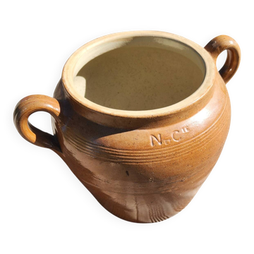 Old pot, stoneware salt cellar