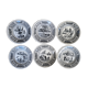 Set of 6 dessert plates "rébus" in Gien earthenware