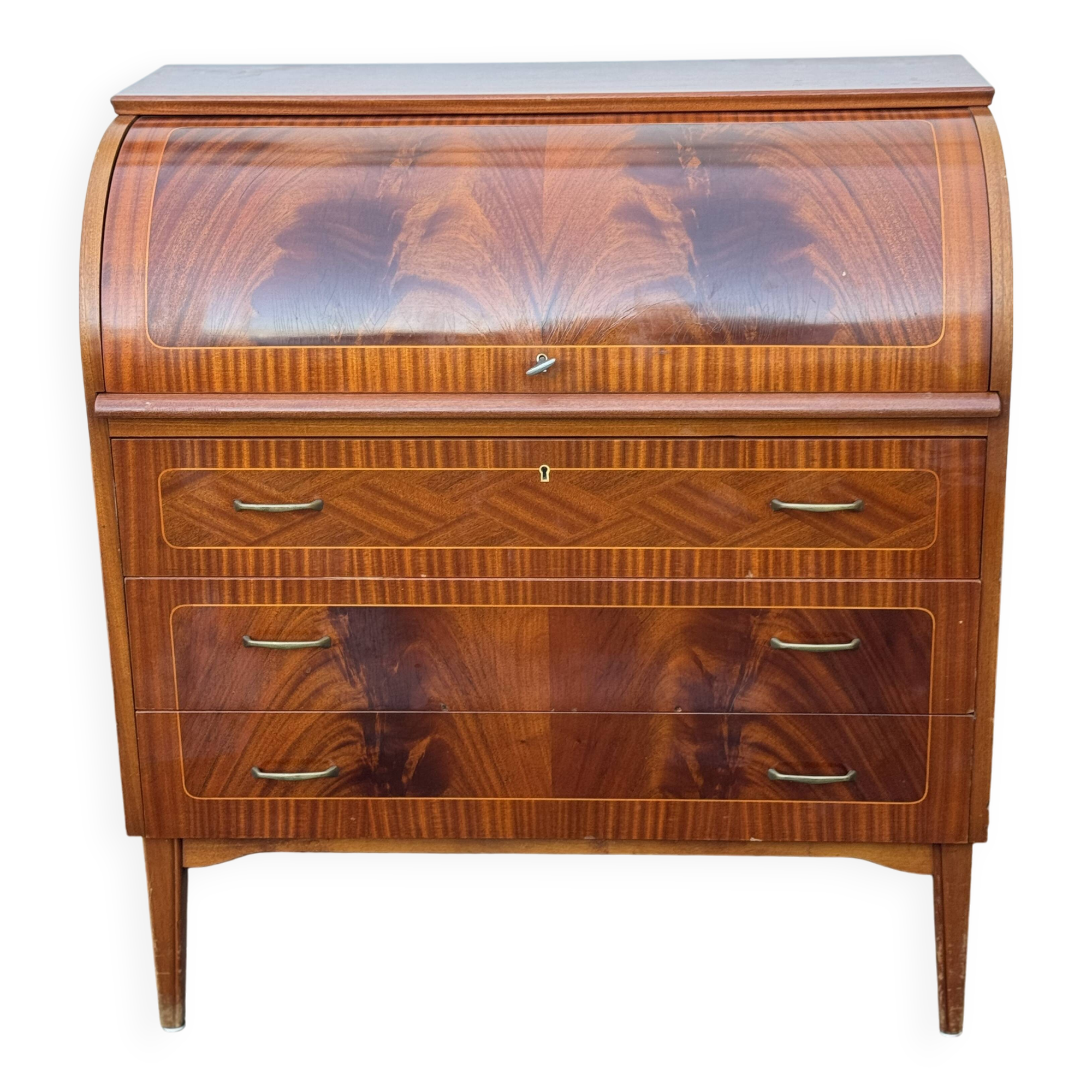 Bureau à cylindre en teck par Egan Ostergaard