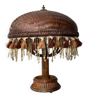 Vintage rattan lamp