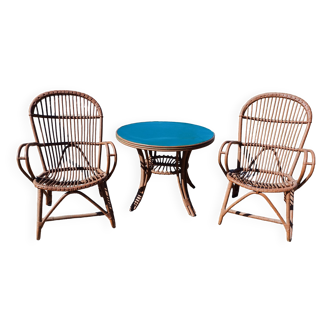 Salon de Jardin en Rotin
