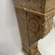 Napoleon III fireplace with claw feet in speckled marble, 19th century.
