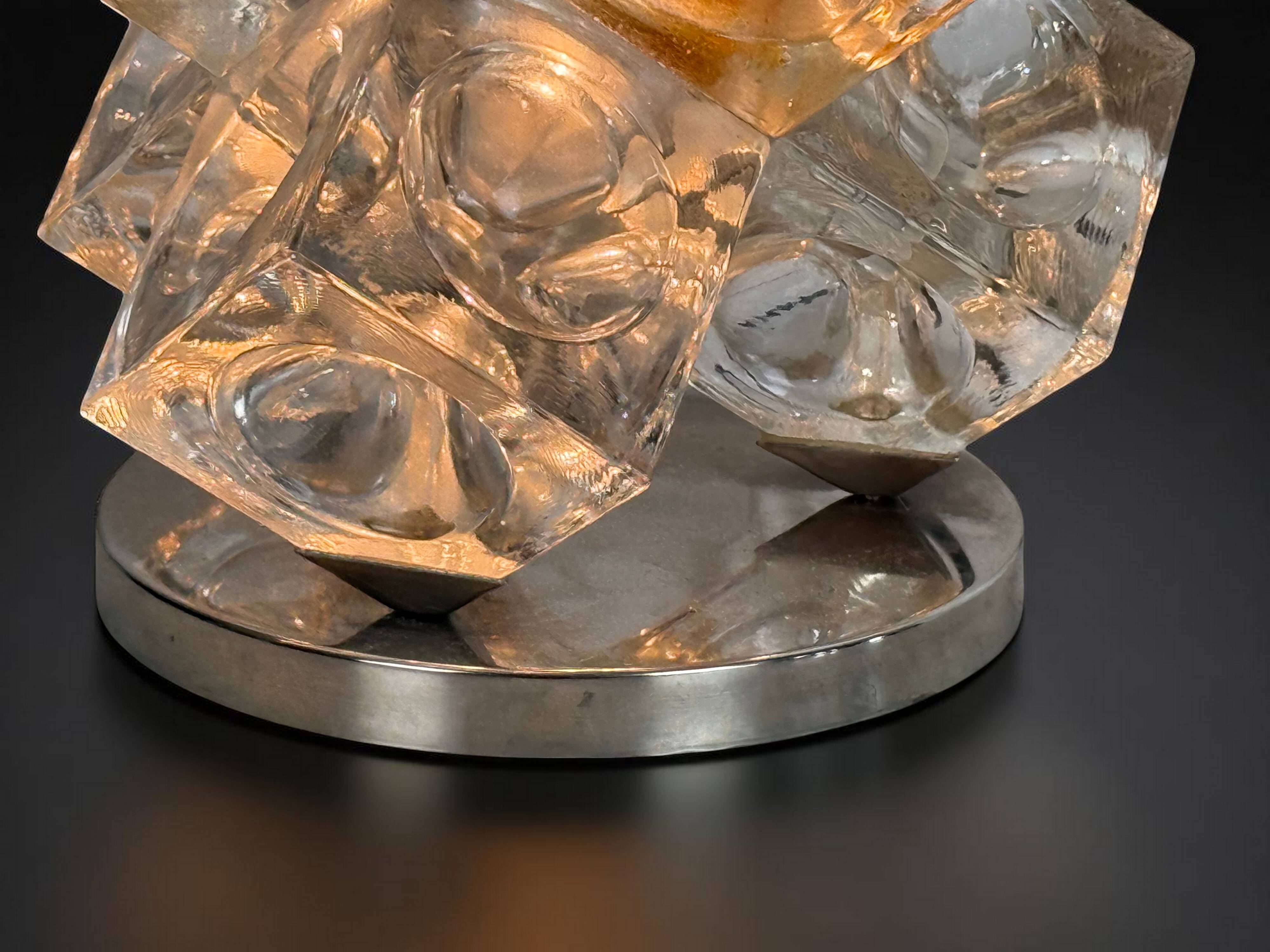 Stella glass cubes lamp by poliarte verona desing albino poli "197