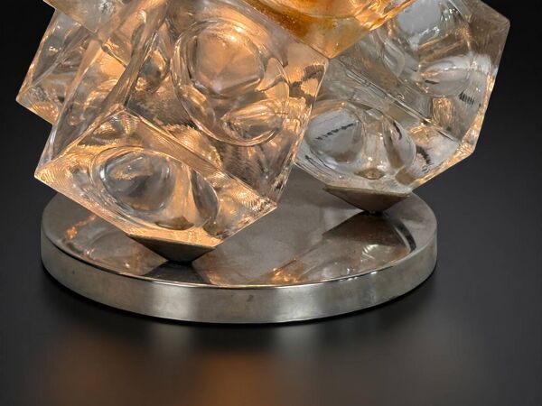 Lampe cubes en verre de stella par poliarte verona desing albino poli '' 197