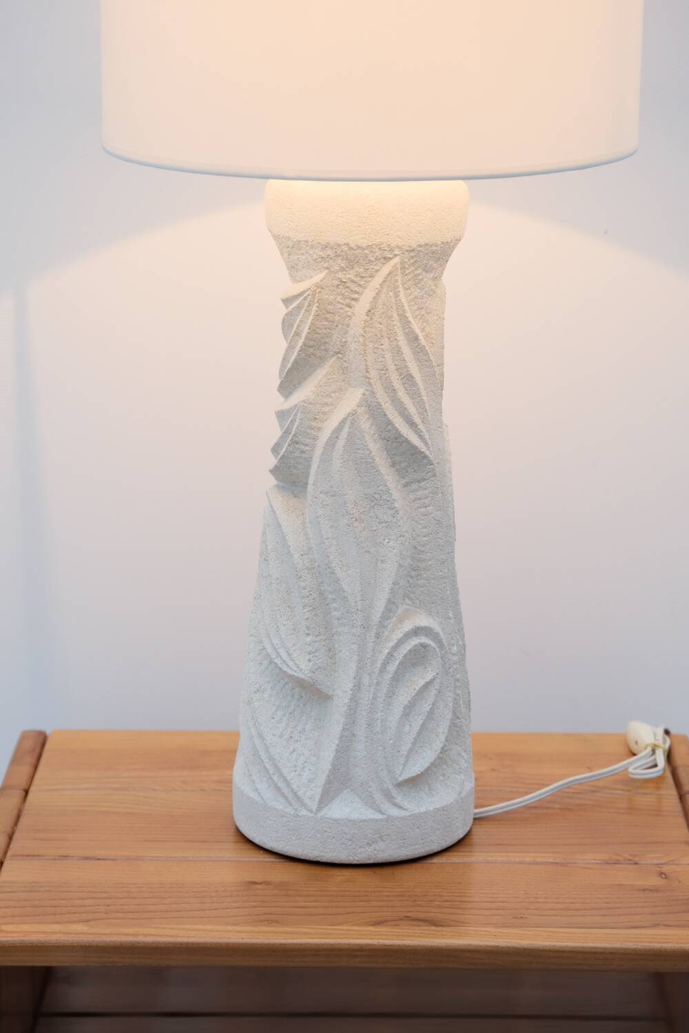 Stone lamp from the Gard region in the style of Albert Tormos, 1970