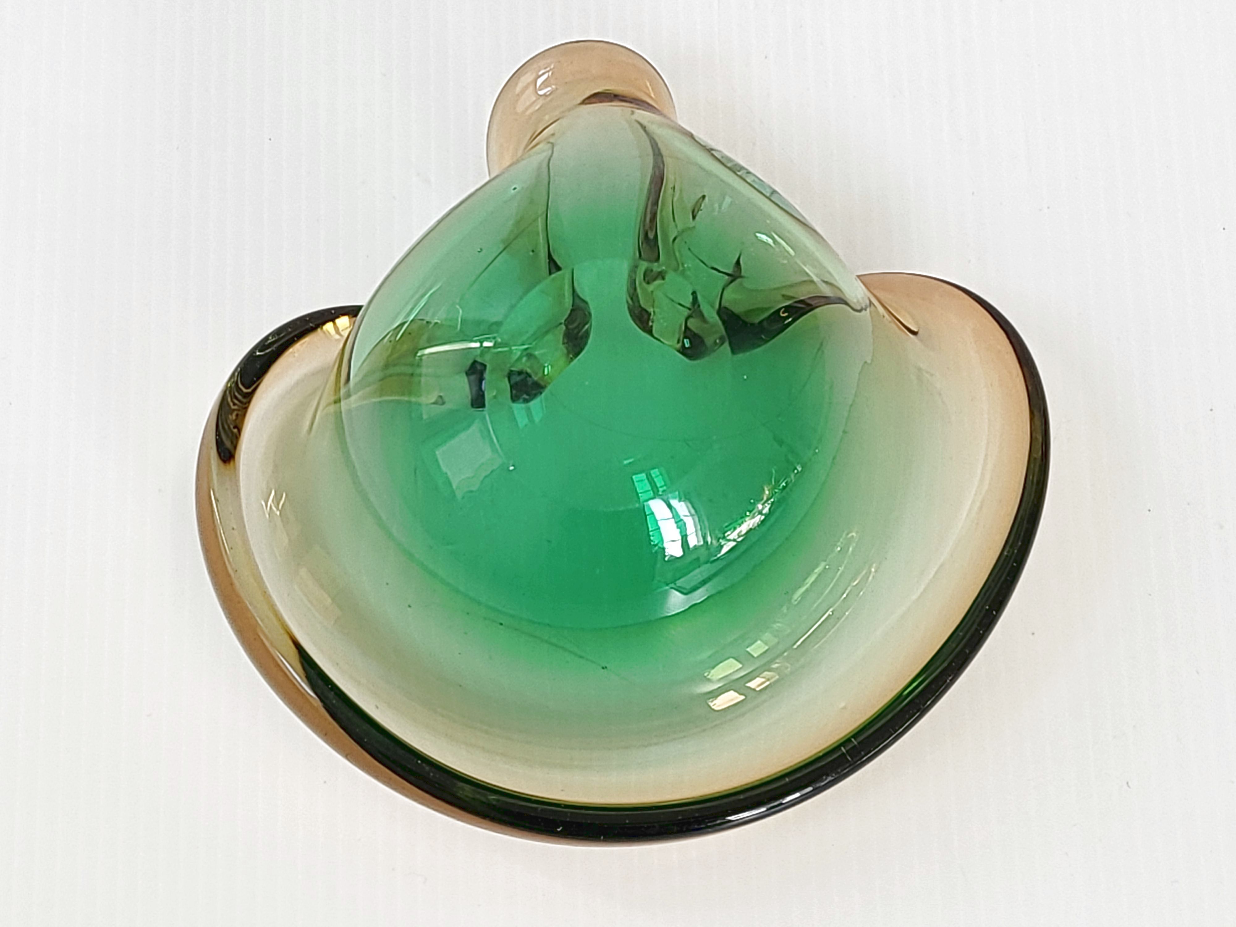 Vintage murano glass pouch tray 1960