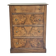 commode 4 tiroirs meuble rangement bois ronce de noyer ancienne vintag