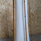 Fabric and bamboo table lamp