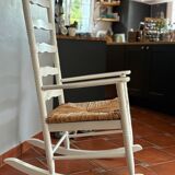 Chaise berçant rustique