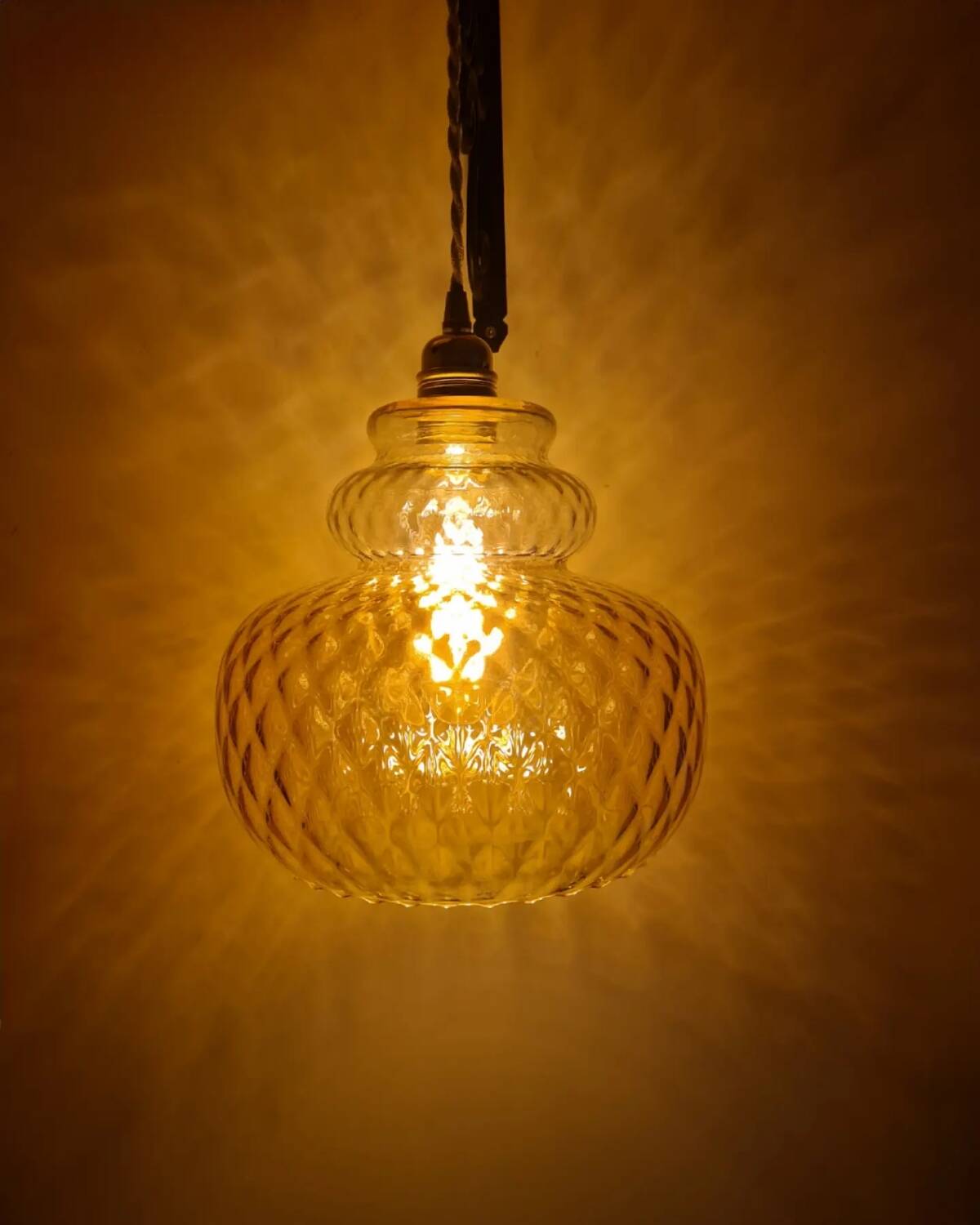 Vintage glass pendant light