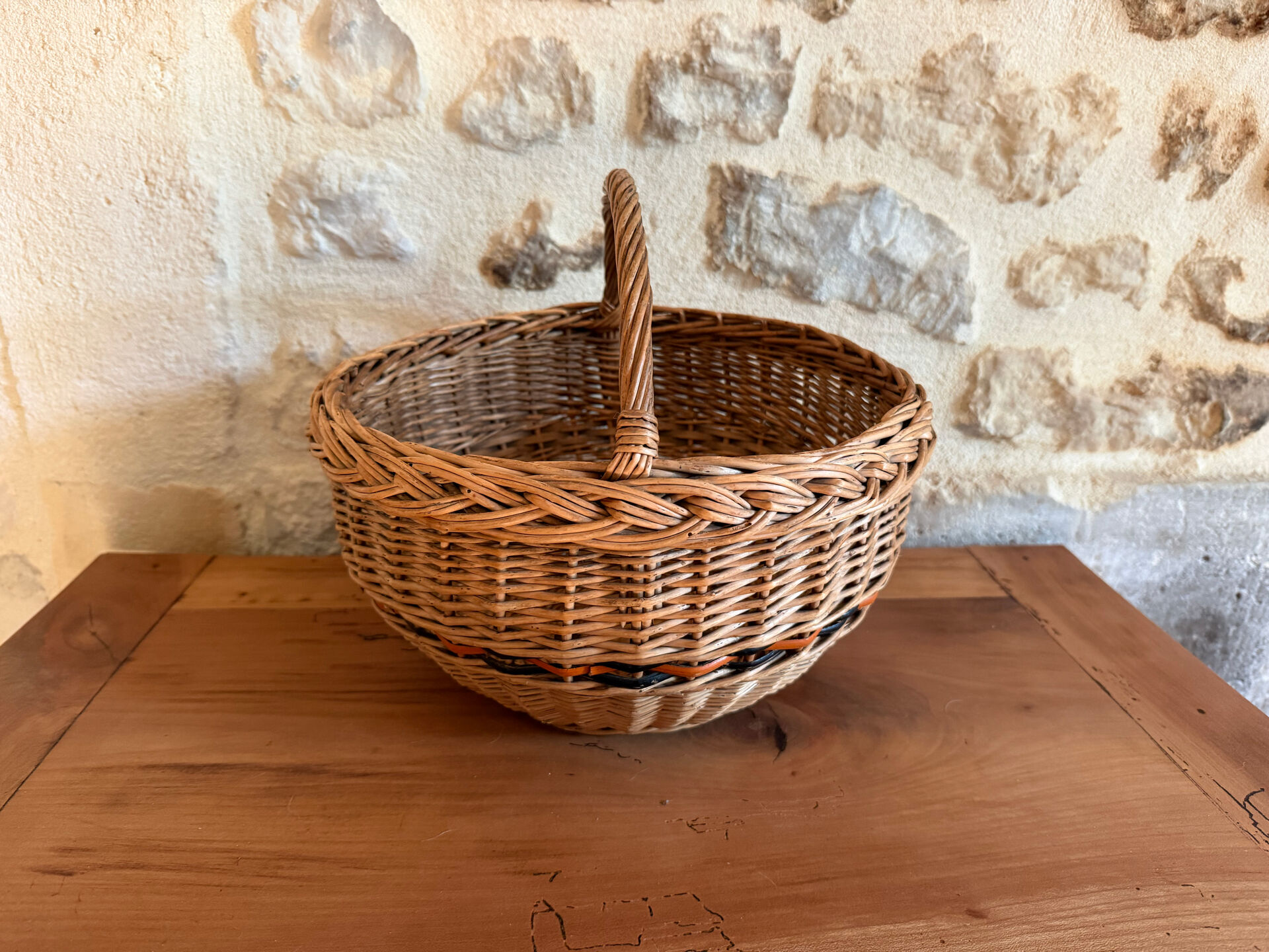 Vintage wicker basket