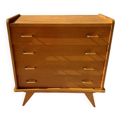 commode vintage aux pieds compas
