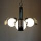 3-opaline sputnik and chrome metal hanging lamp 1970