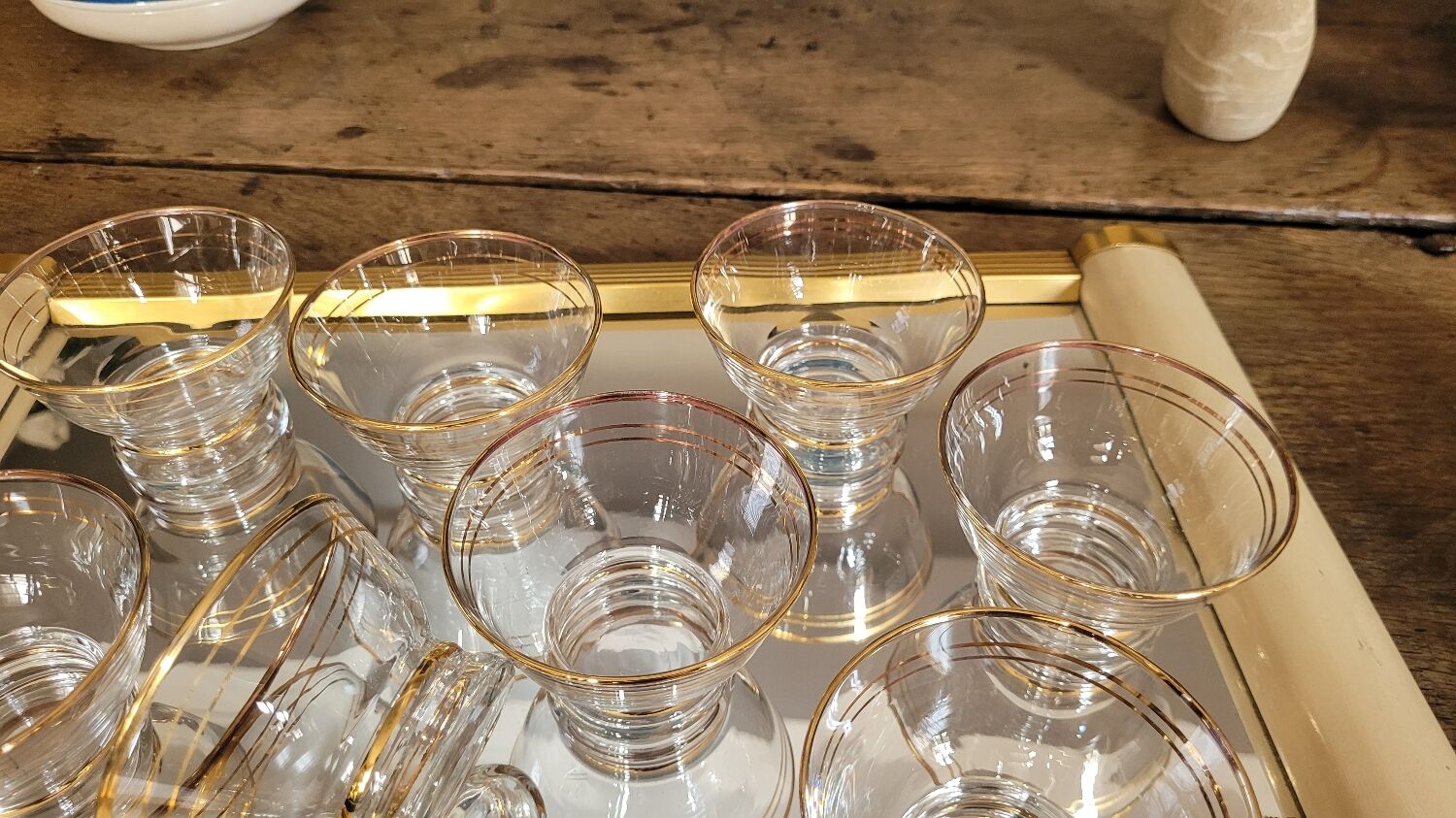 50's champagne glasses