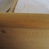 Retractable sofa bed of the Austrian Tyrole in natural wood