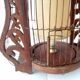 Antique wooden birdcage table lamp light bird home vintage