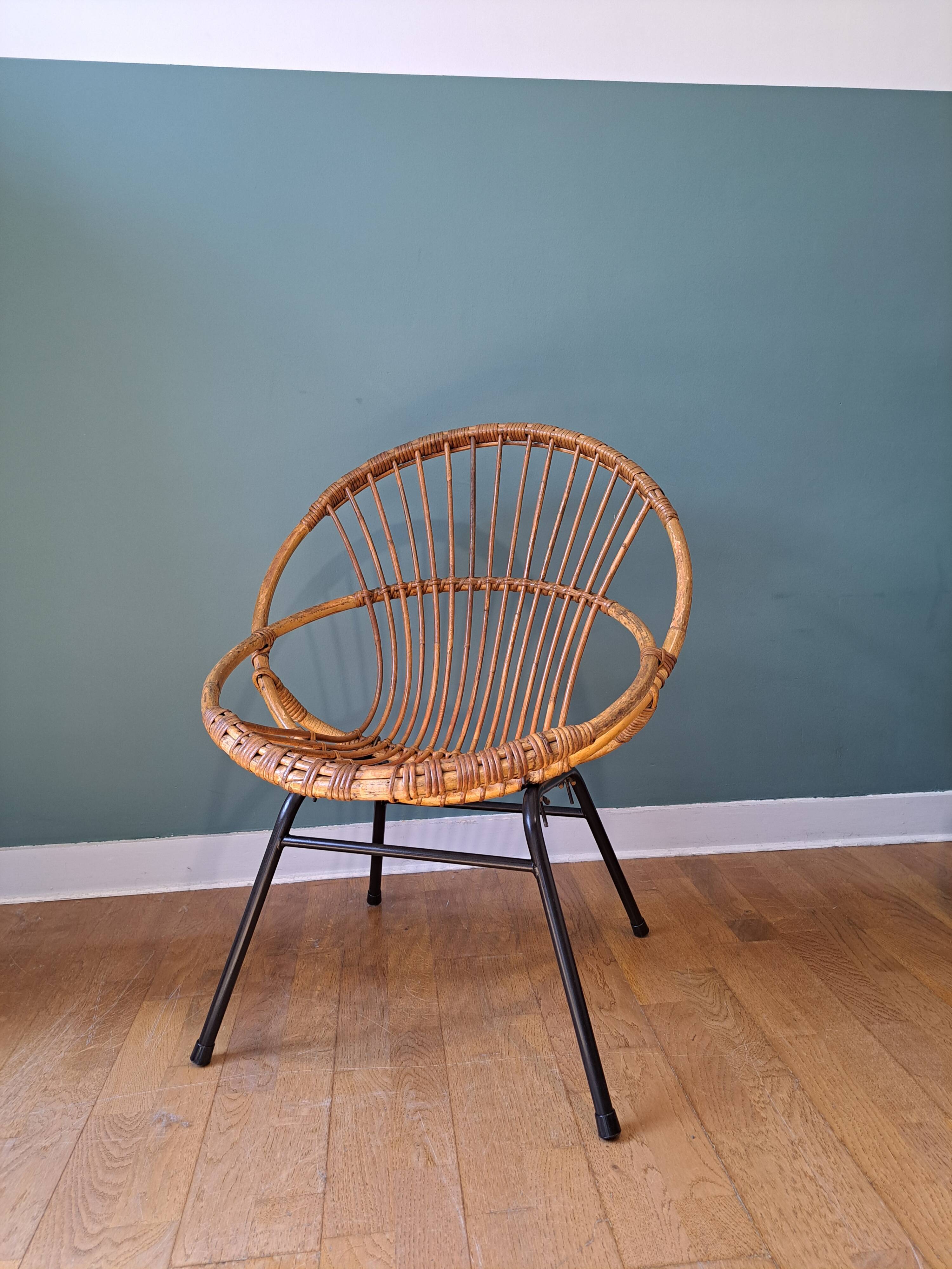 Rattan armchair