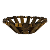 Vintage olive wood fruit bowl, 1960s