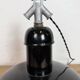 Black Enamel Industrial Pendant Lamp from AEG, 1930s
