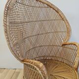 armchair "Emanuelle" and its rattan table