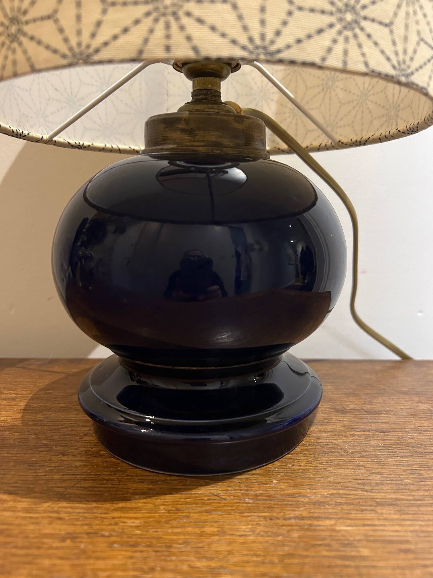 ceramic lamp from Magasins Réunis in Nancy