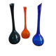 Set of 3 Scandinavian and Polish glass bottle vases from the 1970s.