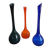 Set of 3 Scandinavian and Polish glass bottle vases from the 1970s.