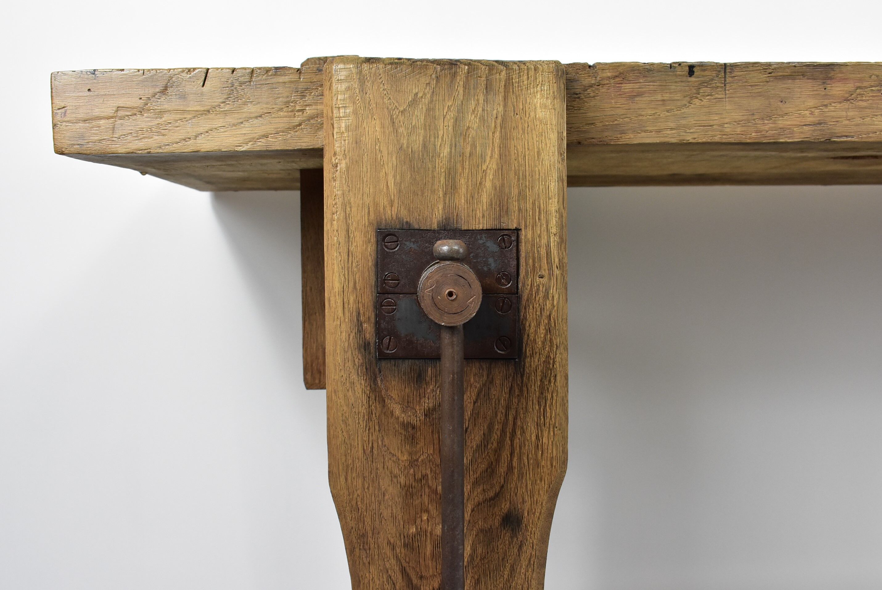 Former oak carpenter's workbench