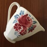 Badonviller milk pot or creamer, rose decoration
