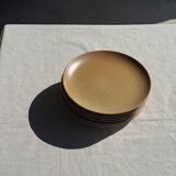 Set of 6 stoneware dessert plates