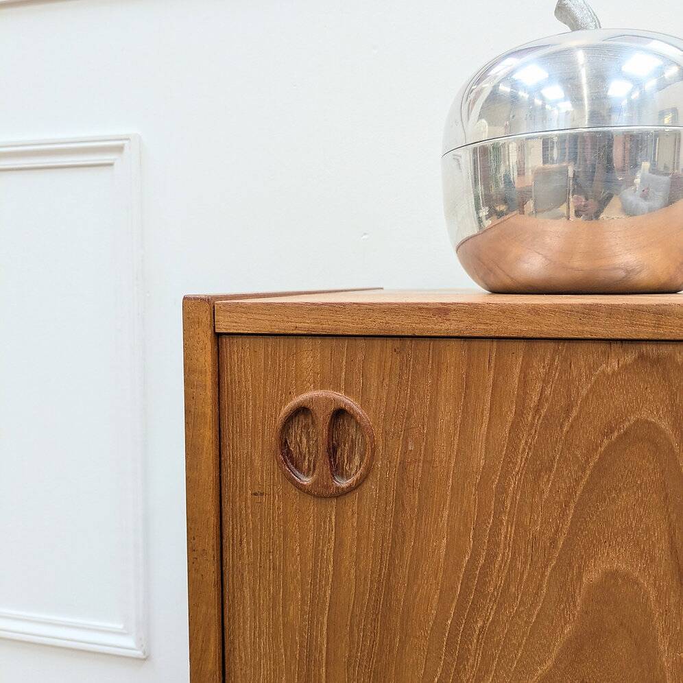 Vintage Scandinavian sideboard with sliding doors