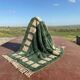 Moroccan Berber rug in green and ecru 300x200 cm – square geometric pattern