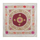 Vintage Suzani Pastel Tablecloth - Uzbek Embroidery Wall Hanging Decor
