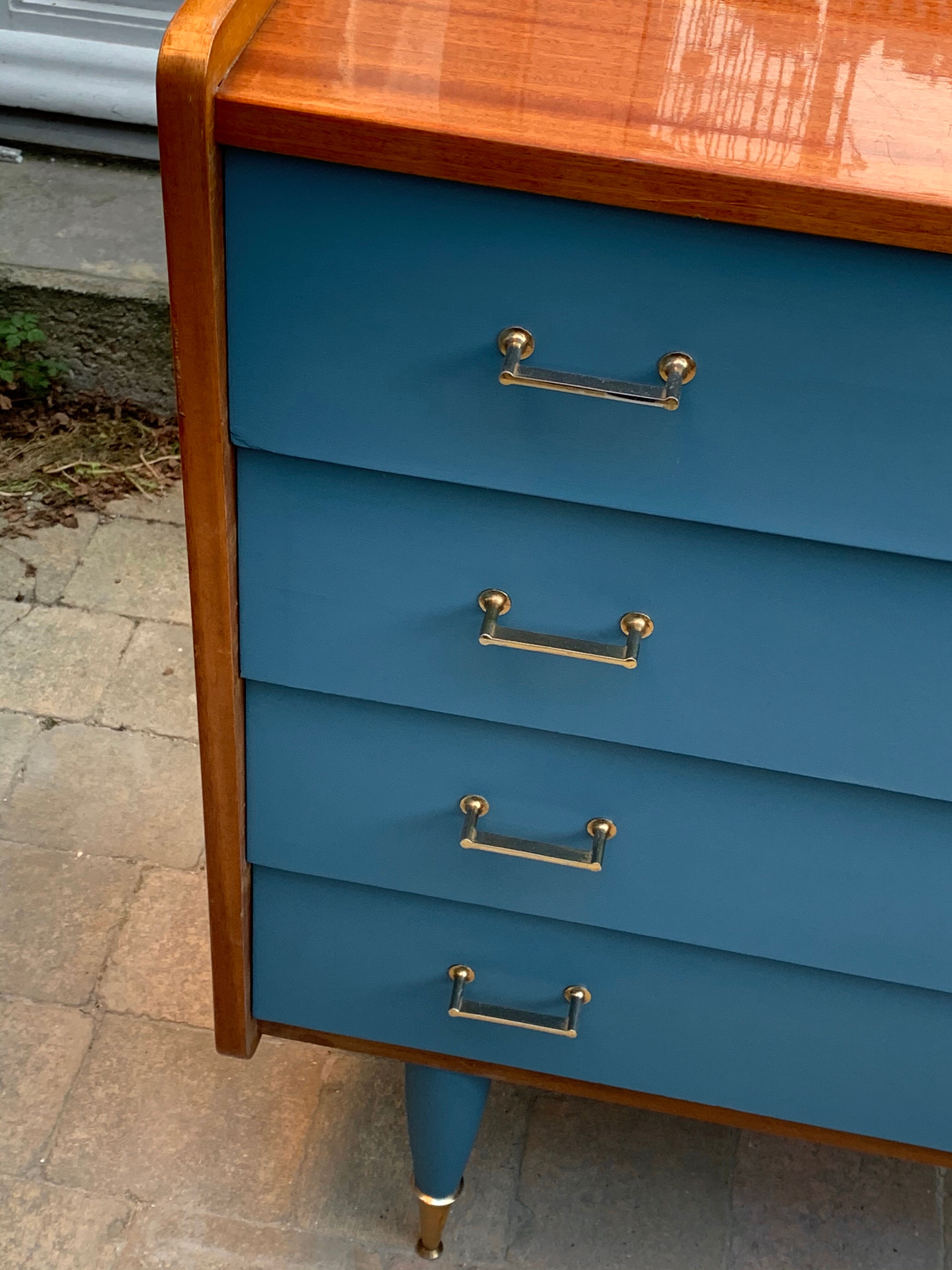 Grey blue vintage dresser