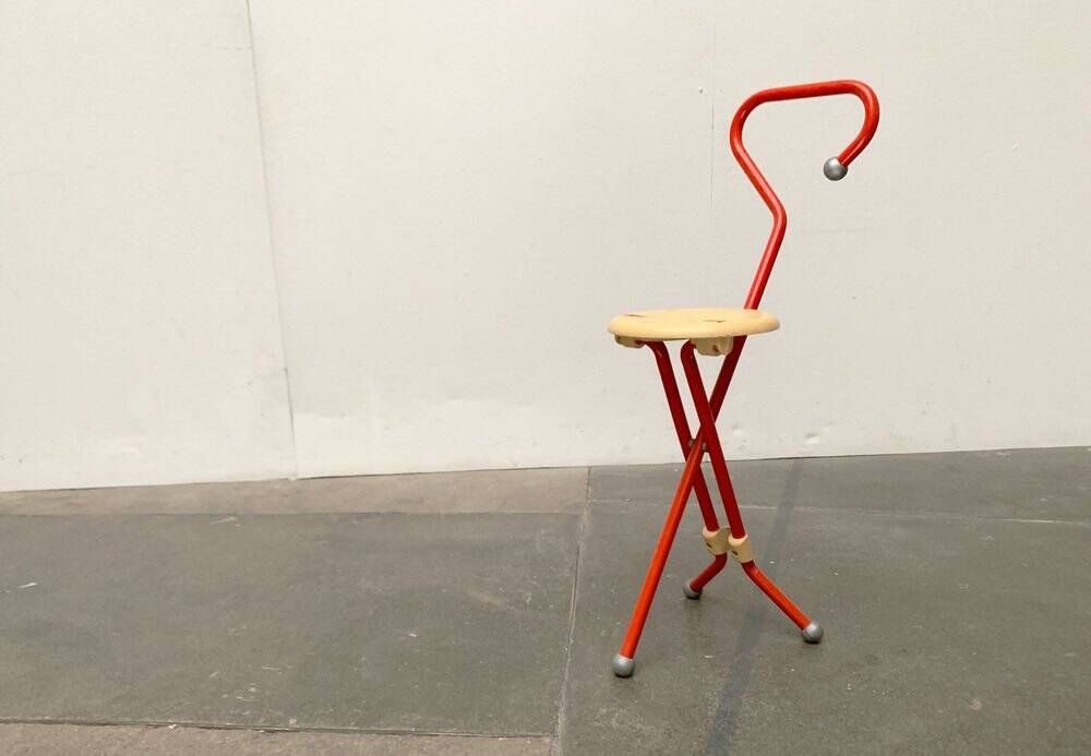 Postmodern Italian folding stool Ulisse by Ivan Loss for Sandrigarden, 1980s.