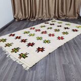 Traditional handmade pure wool Berber rug size 150 x 250 cm.