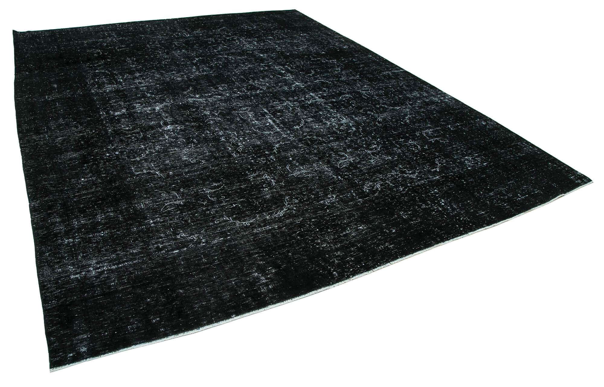 Handmade Persian Overdyed 285 cm x 369 cm Black Wool Carpet