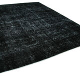 Handmade Persian Overdyed 285 cm x 369 cm Black Wool Carpet
