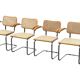 Set of 4 Cesca chairs model B64 with armrests Cesca Marcel breuer design