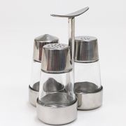 Set of condiments Marianne Denzel salt and pepper, Berndorf, Austria, 1960s