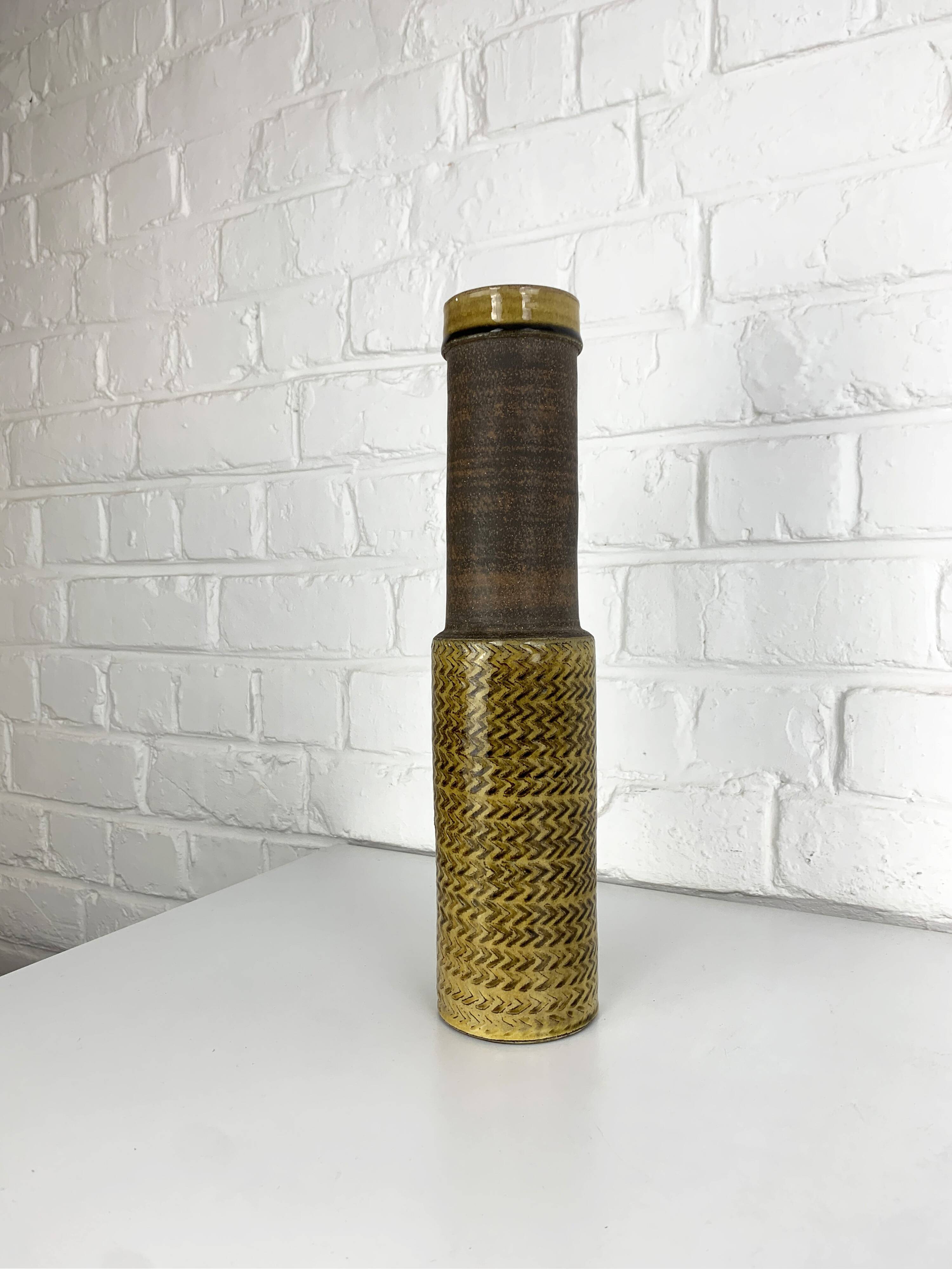 Vase sculptural en grès, Nils Kähler pour Kähler, Danemark, 1960