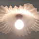 Pleated glass lampshade - mid 20th century