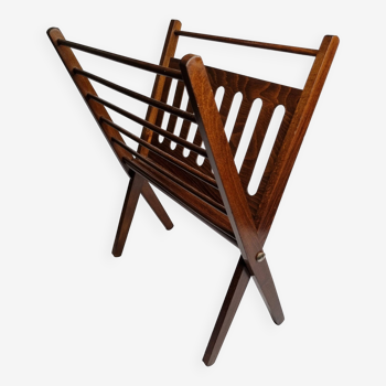 Folding teak magazine rack by Cees Braakman