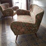 Organic couch 50s/60s design low Italian vintage