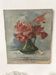 Old painting of a bouquet of poppies, canvas on a flower frame