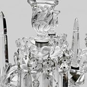 Baccarat, pair of two-light candelabra, Bambou Tors model.