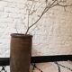Brown glazed stoneware pot