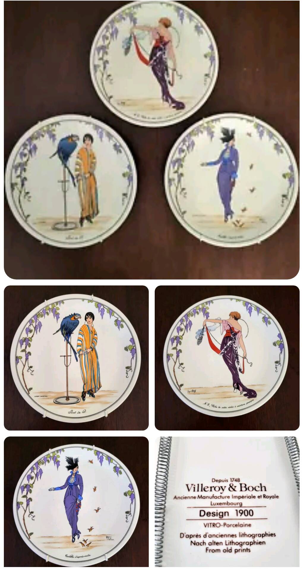 Villeroy & Boch Design 1900 - 3 plates 20cm