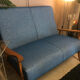 Vintage bench compatible for outdoor use.