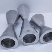 three "diabolo" aluminium design candle holders 90